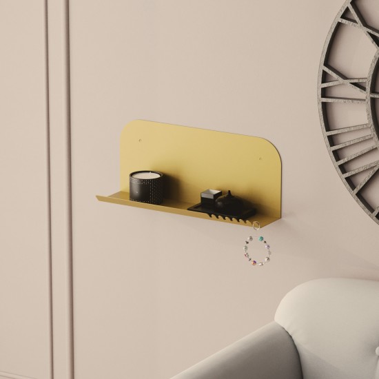 Wall Shelf Long Pouch - Gold Gold Wall Shelf Long Pouch - Gold Gold