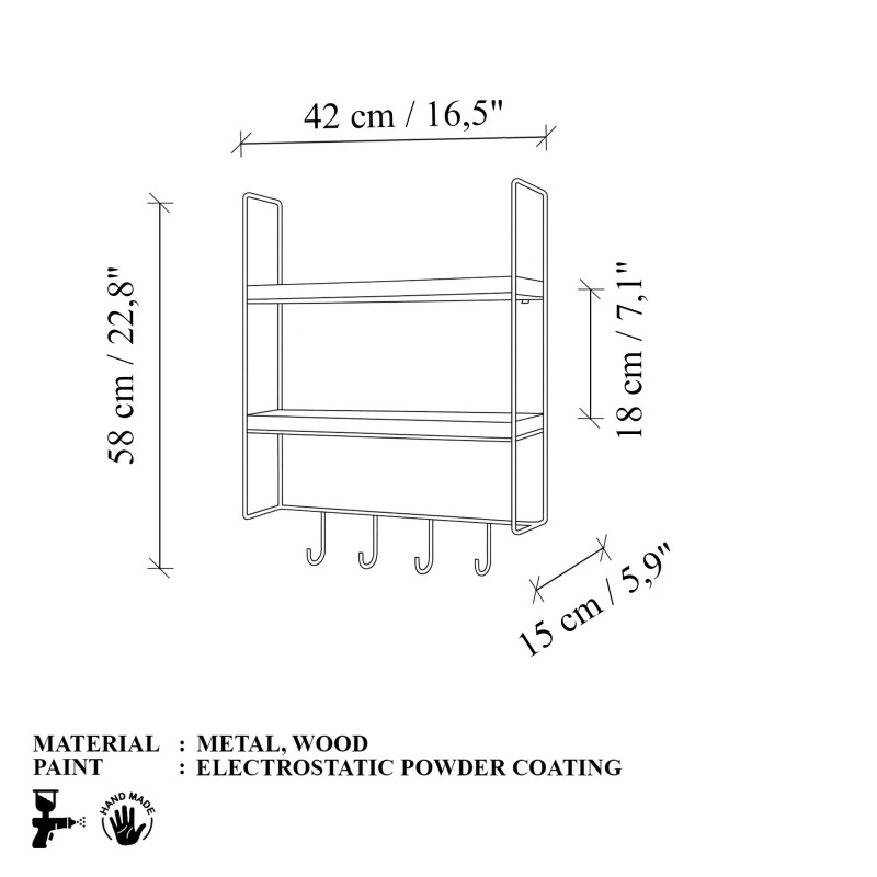 Wall Shelf Cm-071-A Gold
Natural