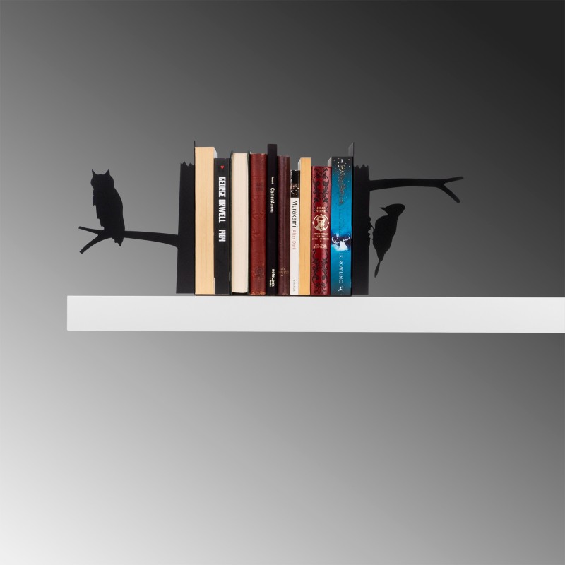 Aberto Design Metal Bookend Kitap tutucu 6 - Black Black