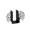 Aberto Design Metal Bookend Kitap tutucu 7 - Black Black
