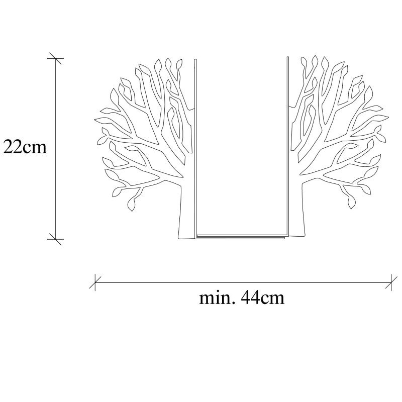 Aberto Design Metal Bookend Kitap tutucu 7 - Black Black