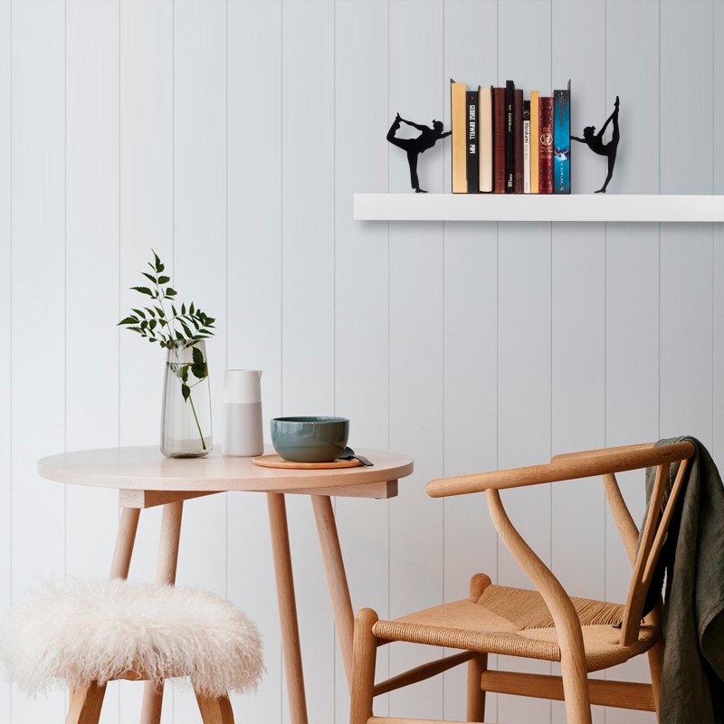 Aberto Design Metal Bookend Kitap tutucu 8 - Black Black