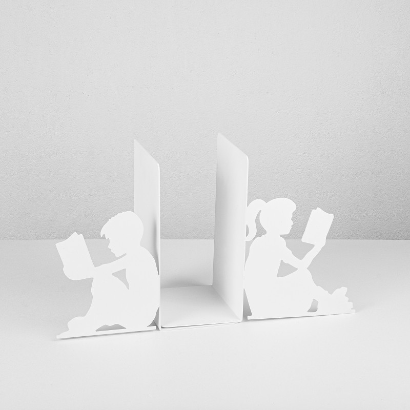 Aberto Design Metal Bookend Kitap tutucu 10 - White White