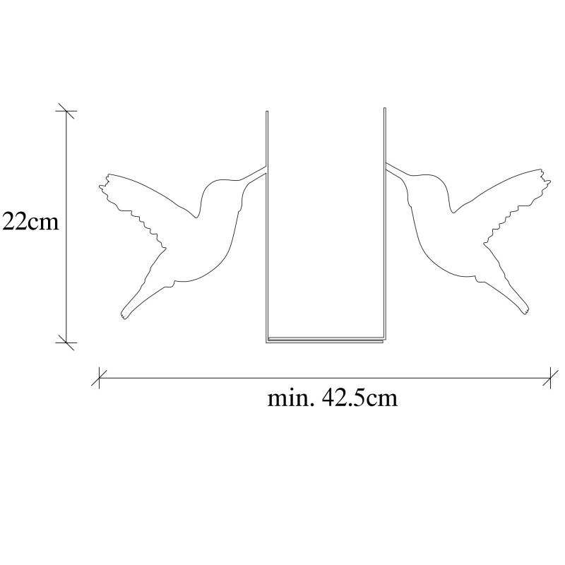 Aberto Design Metal Bookend Kitap tutucu 11 - White White