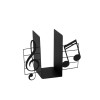 Aberto Design Metal Bookend Kitap tutucu 18 - Black Black