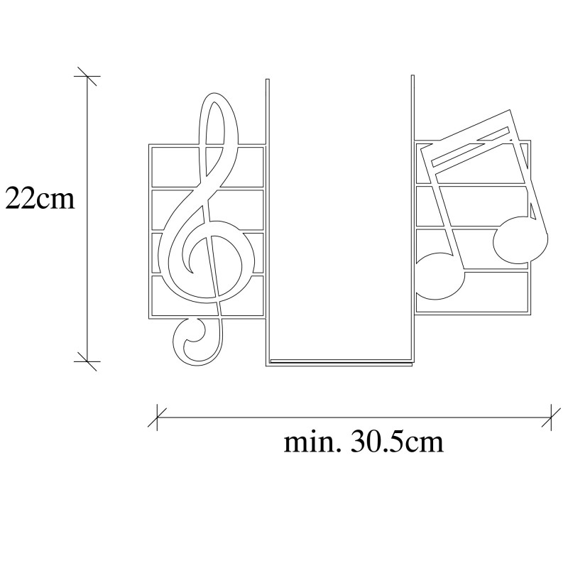 Aberto Design Metal Bookend Kitap tutucu 18 - Black Black