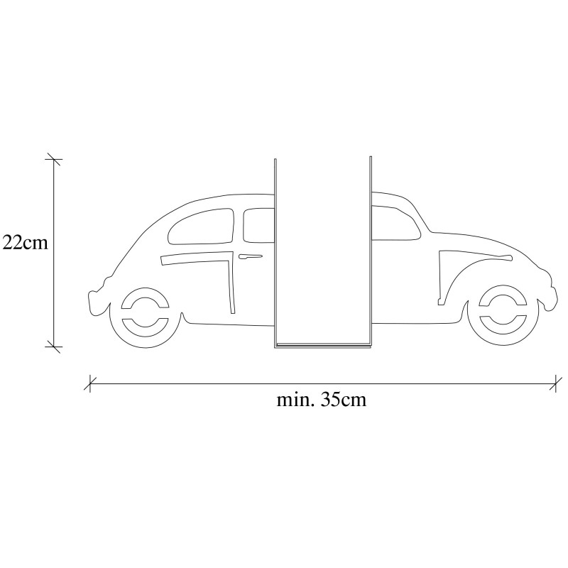 Aberto Design Metal Bookend Kitap tutucu 19 - Black Black