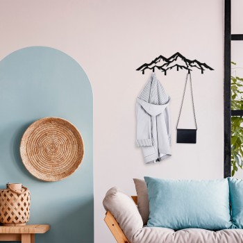 Metal Wall Hook Dağ Black