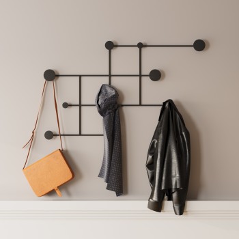 Metal Wall Hook Fatara Black
