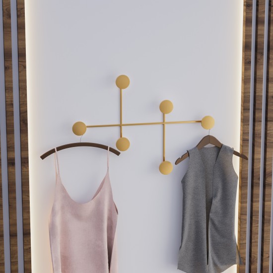 Metal Wall Hook Dama-A Gold Metal Wall Hook Dama-A Gold