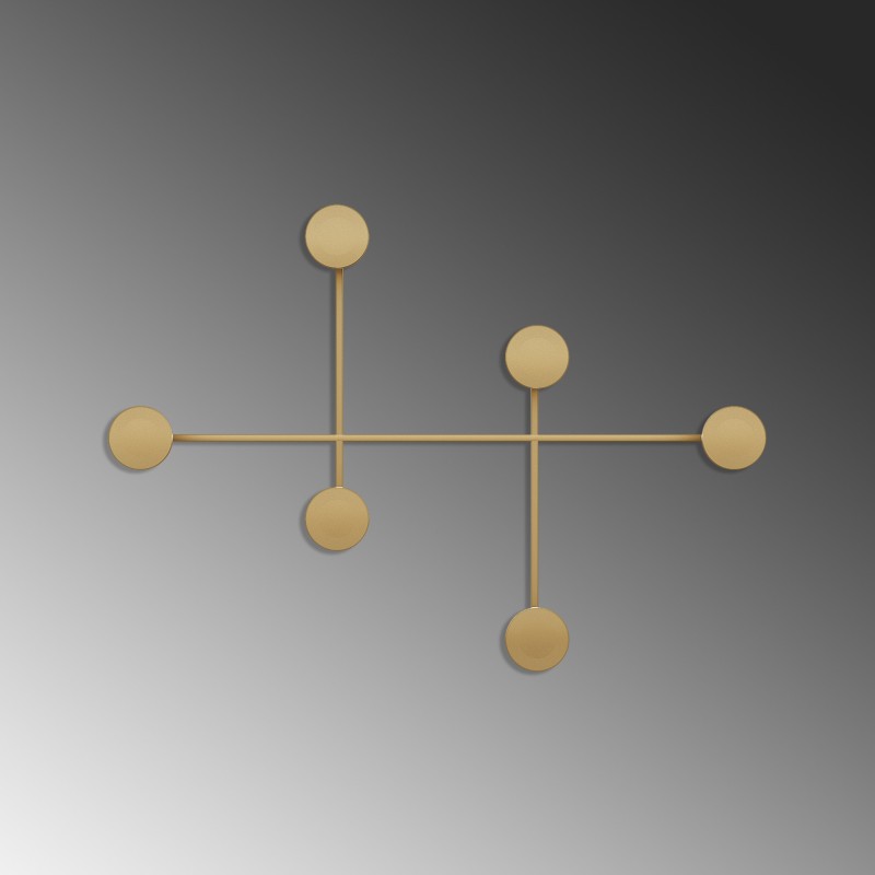 Metal Wall Hook Dama-A Gold