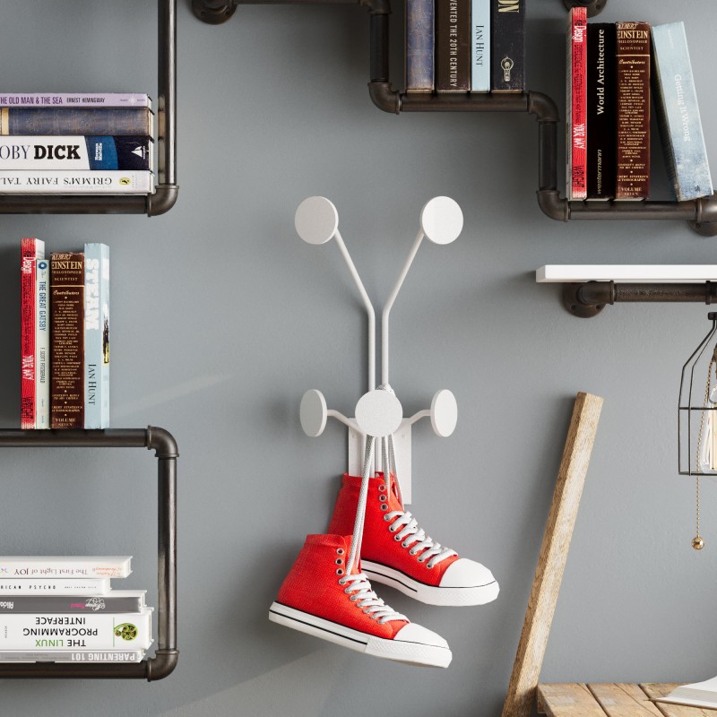 Metal Wall Hook Giraffe-B White