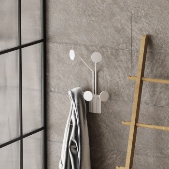 Metal Wall Hook Giraffe-B White