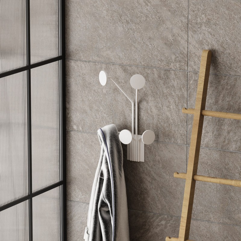 Metal Wall Hook Giraffe-B White