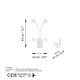 Metal Wall Hook Giraffe-B White Metal Wall Hook Giraffe-B White