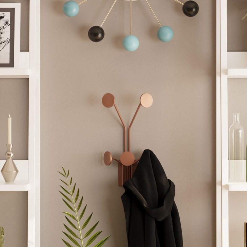 Metal Wall Hook Giraffe-C Copper