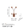 Metal Wall Hook Giraffe-C Copper