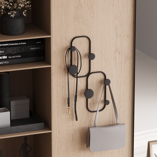 Wallxpert Metal Wall Hook Ladybug Black