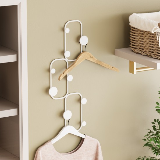 Metal Wall Hook Lizzard-B White Metal Wall Hook Lizzard-B White