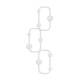 Metal Wall Hook Lizzard-B White Metal Wall Hook Lizzard-B White