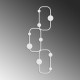 Metal Wall Hook Lizzard-B White Metal Wall Hook Lizzard-B White