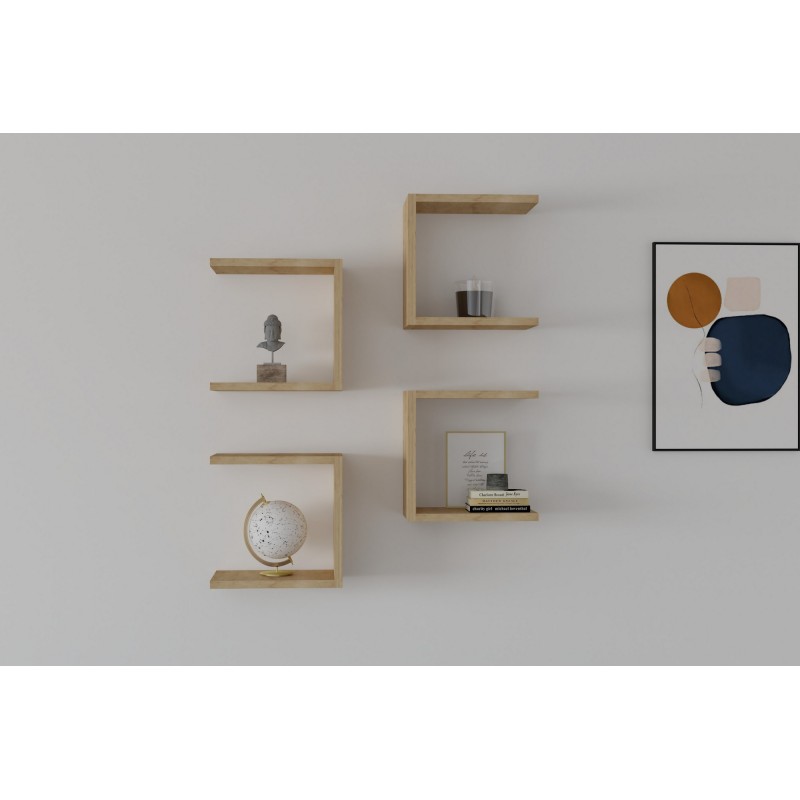 Hanah Home Wall Shelf Base - Sapphire Oak Sapphire Oak