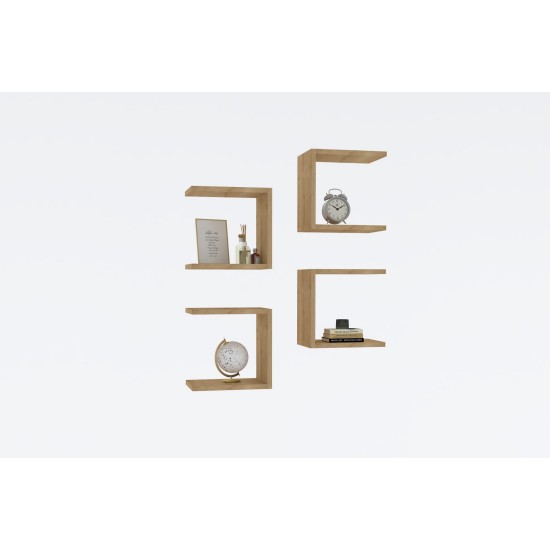 Hanah Home Wall Shelf Base - Sapphire Oak Sapphire Oak