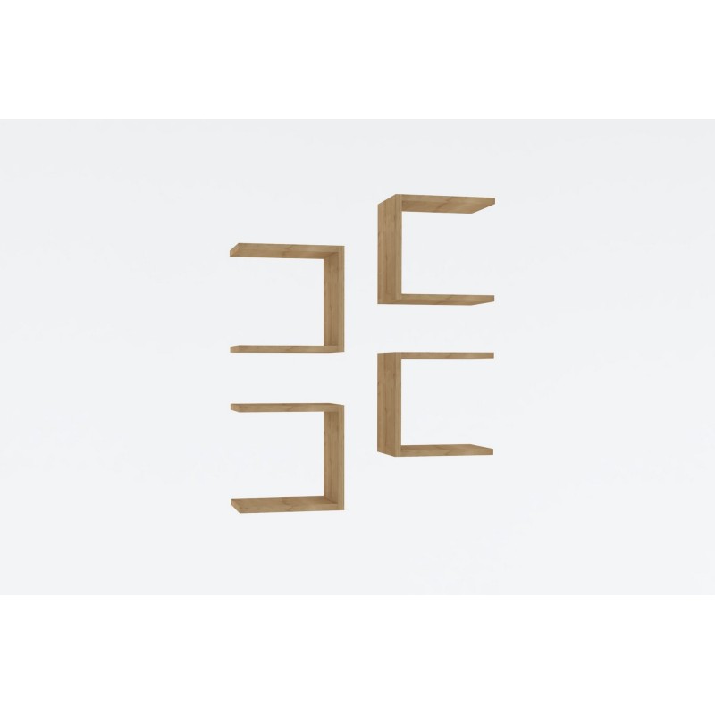 Hanah Home Wall Shelf Base - Sapphire Oak Sapphire Oak