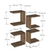Hanah Home Wall Shelf Base - Sapphire Oak Sapphire Oak
