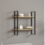 Wall Shelf Buba - Sapphire Oak, Black Sapphire Oak
Black