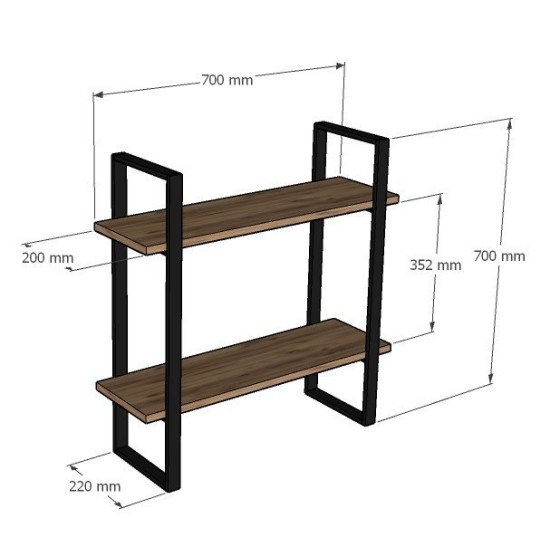 Wall Shelf Buba - Sapphire Oak, Black Sapphire Oak
Black Wall Shelf Buba - Sapphire Oak, Black Sapphire Oak
Black