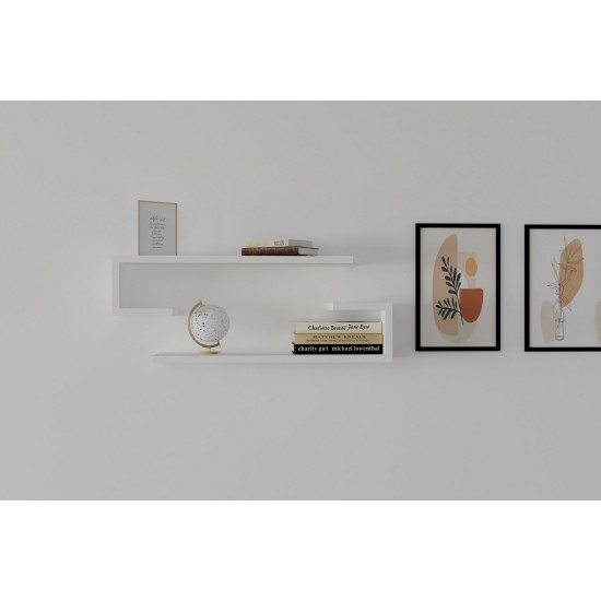 Wall Shelf Eldo - White White Hanah Home Wall Shelf Eldo - White White