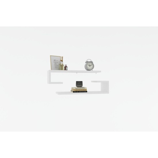 Wall Shelf Eldo - White White Hanah Home Wall Shelf Eldo - White White