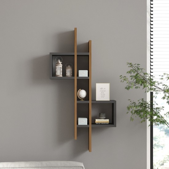 Wall Shelf Emse - Oak, Anthracite Oak
Anthracite Wall Shelf Emse - Oak, Anthracite Oak
Anthracite