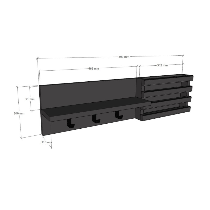 Hall Stand Huso - Anthracite Anthracite