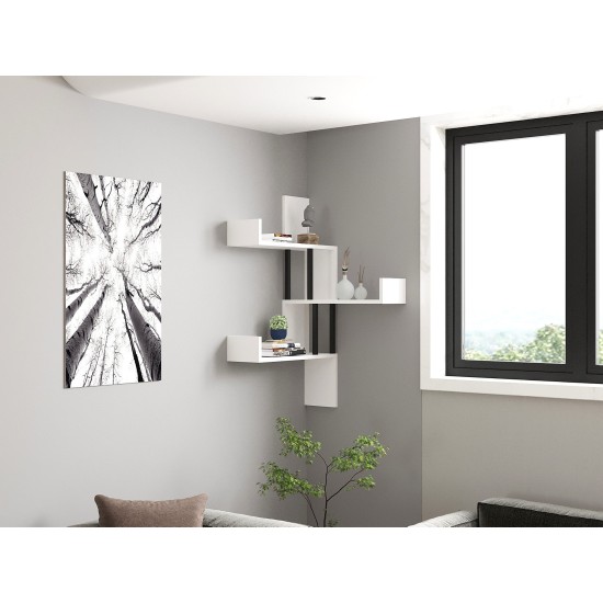 Wall Shelf Bombe- White White Wall Shelf Bombe- White White