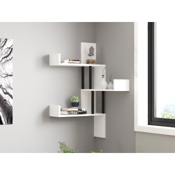 Wall Shelf Bombe- White White