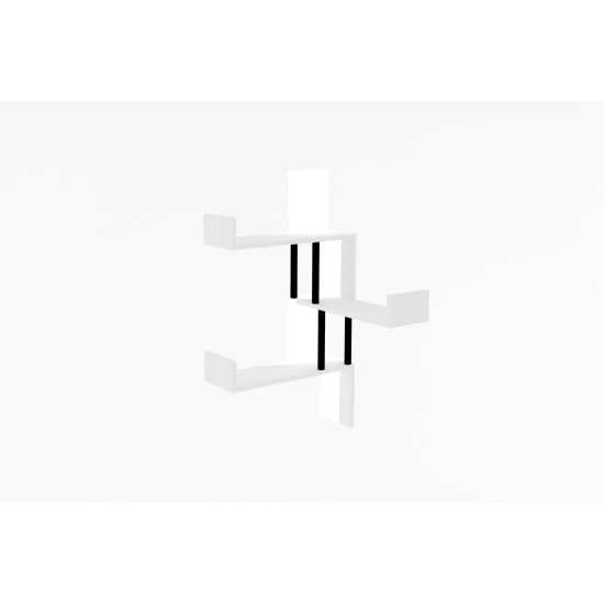 Wall Shelf Bombe- White White Wall Shelf Bombe- White White