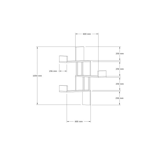 Wall Shelf Bombe- White White Wall Shelf Bombe- White White