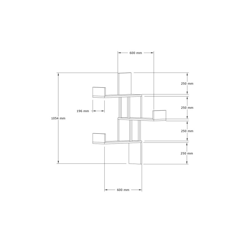 Wall Shelf Bombe- White White