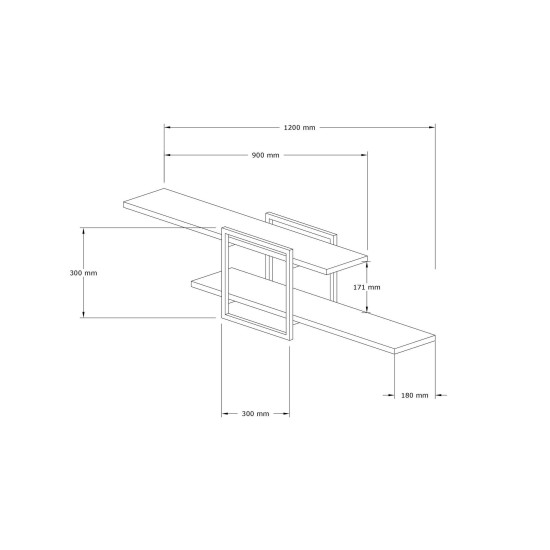 Wall Shelf Mone - Sapphire Oak Sapphire Oak Wall Shelf Mone - Sapphire Oak Sapphire Oak
