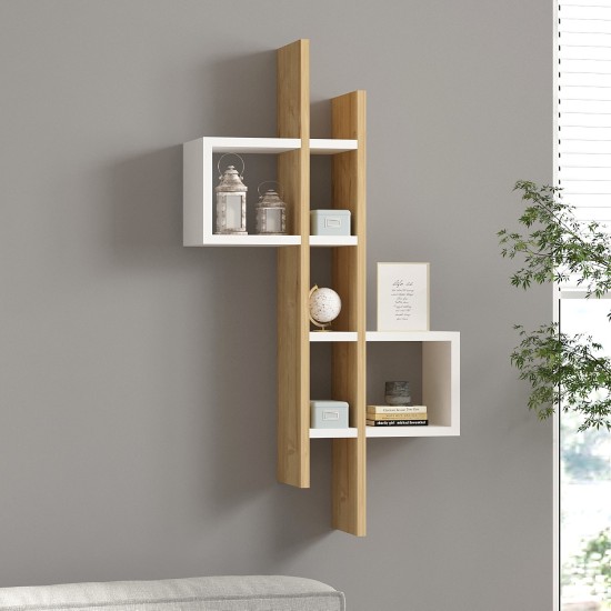 Wall Shelf Emse - Sapphire Oak, White Sapphire Oak
White Wall Shelf Emse - Sapphire Oak, White Sapphire Oak
White