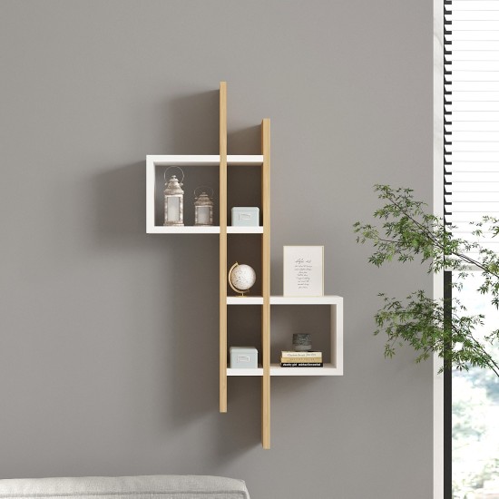 Wall Shelf Emse - Sapphire Oak, White Sapphire Oak
White Wall Shelf Emse - Sapphire Oak, White Sapphire Oak
White