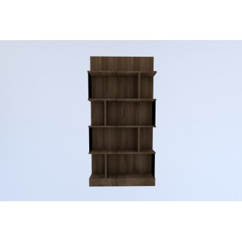 Βιβλιοθήκη  Alex - Χρώμα Καρυδί - 80x22x160εκ
