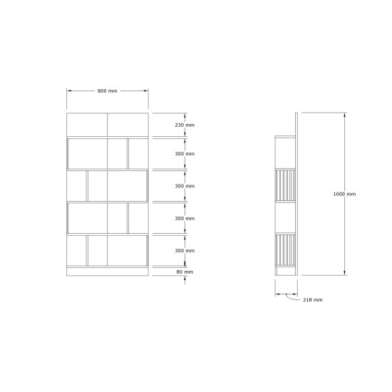 Βιβλιοθήκη Alex - Χρώμα Καρυδί - 80x22x160εκ Βιβλιοθήκη Alex - Χρώμα Καρυδί - 80x22x160εκ