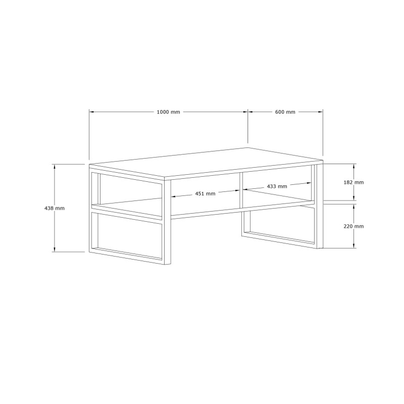 Coffee Table Devon - White White