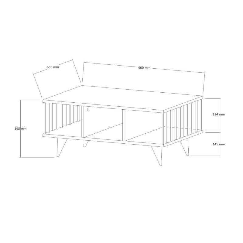 Coffee Table Bert - White White