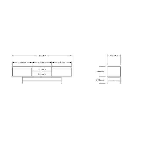 TV Unit Tauber - White White TV Unit Tauber - White White