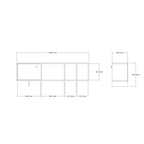 TV Unit Folsom - Oak Oak TV Unit Folsom - Oak Oak