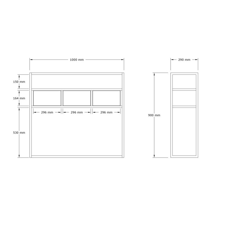 Μπουφές Guarda - Χρώμα Εφέ Πέτρας Τραβερτίνη - 90x34x70εκ